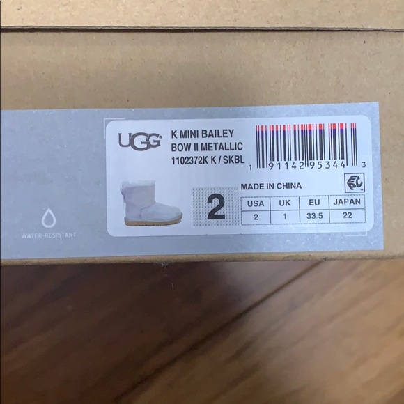 Light Blue Mini Bailey Bow II Uggs - Picture 6 of 7